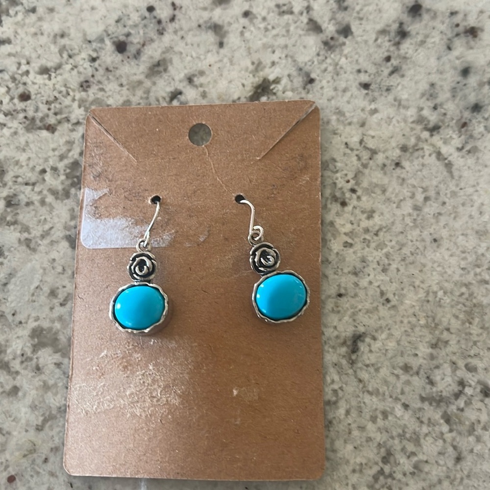 Israel sterling silver Topaz Earings
